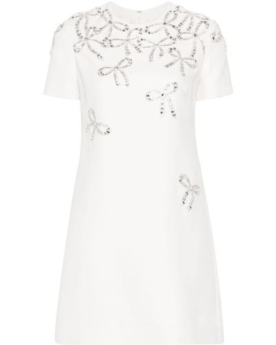 Valentino Garavani Crystal-embellished Mini Dress - White