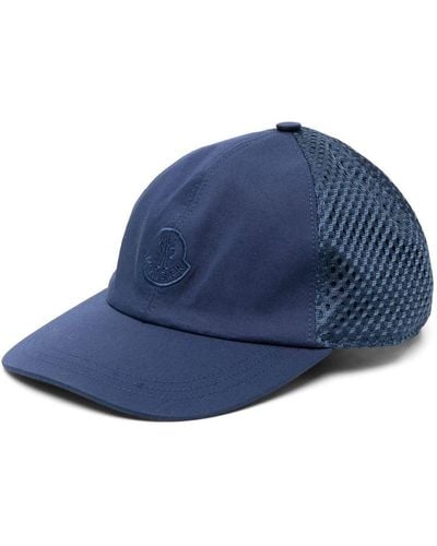 Moncler Baseballkappe mit Logo-Stickerei - Blau