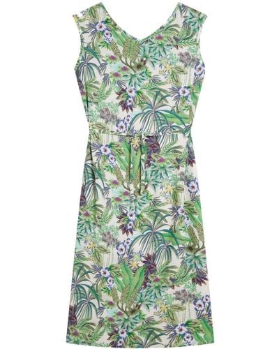 agnès b. Floral-print Shift Dress - Green