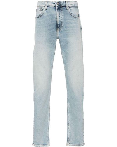 Calvin Klein Halbhohe Slim-Fit-Jeans - Blau