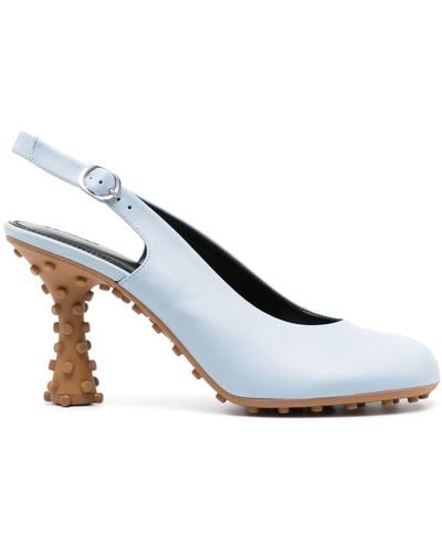 Sunnei Chiodi Passo 90mm Leather Court Shoes - White