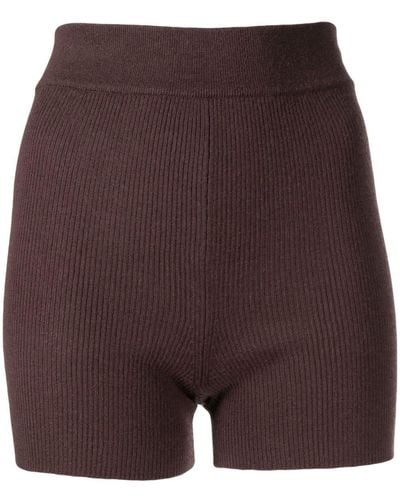 Cashmere In Love Alexa Cashmere-blend Cycling Shorts - Brown