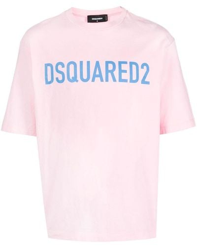 DSquared² Logo-print cotton T-shirt - Rosa