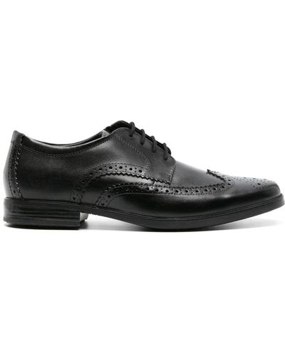 Clarks Howard Wing Leather Brogues - Black
