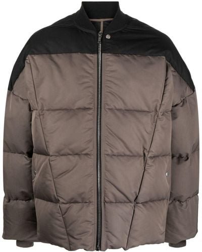Rick Owens Quilted Padded Flight Jacket - Brown