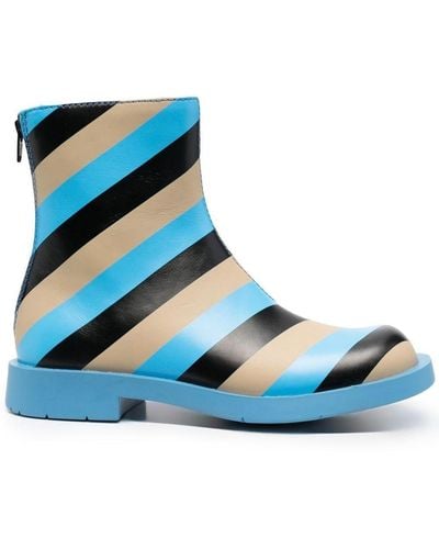 Camper Striped Ankle Boots - Blue