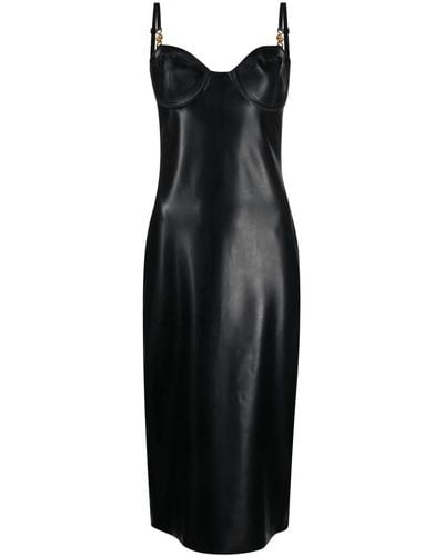 Versace スウィートハートネック ノースリーブドレス - ブラック