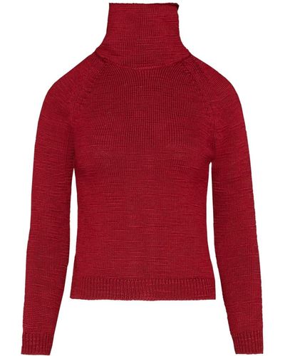 Maison Margiela Zip-embellished Wool Sweater - Red