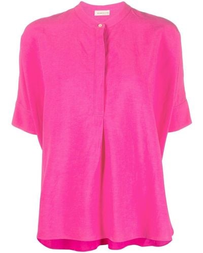 Blanca Vita Linen-blend Shirt - Pink