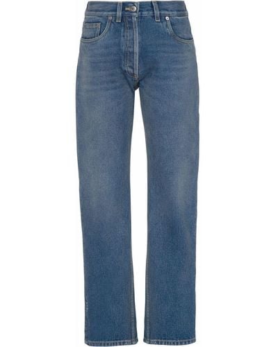 Prada Low-rise Organic-denim Jeans - Blue