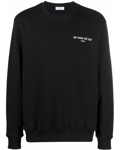 ih nom uh nit Logo Crew-neck Sweatshirt - Black