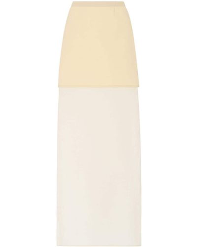 Rosetta Getty Floor-length Layered Maxi Skirt - White