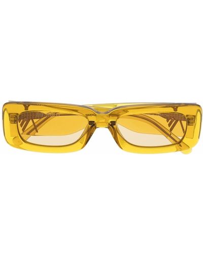 Linda Farrow X Attico lunettes de soleil à monture rectangulaire - Métallisé