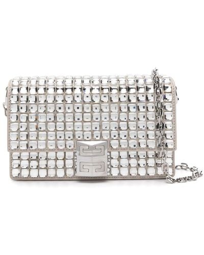 Givenchy 4g Crystal-embellished Crossbody Bag - White