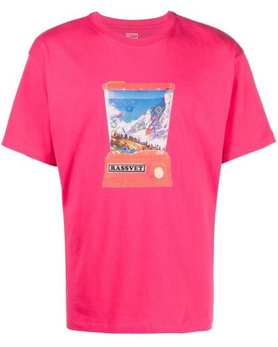 Rassvet (PACCBET) グラフィック Tシャツ - ピンク
