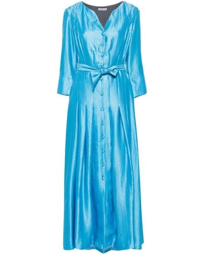 Baruni Cosmos Belted Maxi Dress - Blue