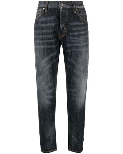 Dondup Cropped-Jeans mit Tragefalten - Blau