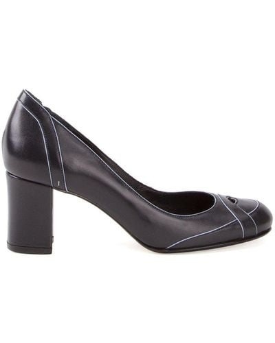 Sarah Chofakian Zapatos con tacón cuadrado medio - Negro