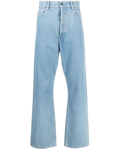 Nanushka Gerade High-Waist-Jeans - Blau