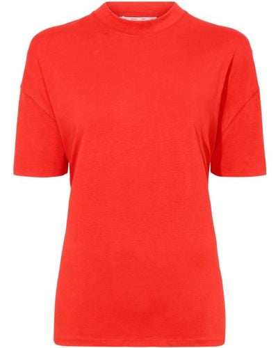 Proenza Schouler T-shirt en coton à fermeture nouée - Rouge