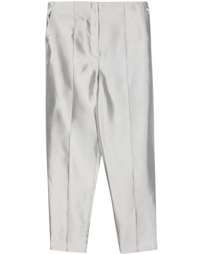 Theory Tapered Cropped Trousers - Grey