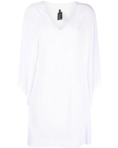 Fisico Semi-sheer V-neck Tunic - White