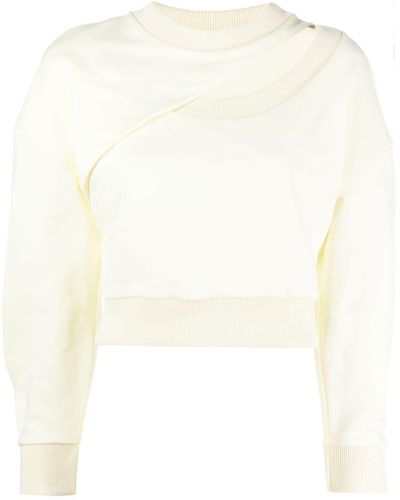 Alexander McQueen Sudadera con logo bordado - Blanco