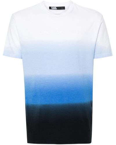 Karl Lagerfeld T-Shirt mit Farbverlauf - Blau