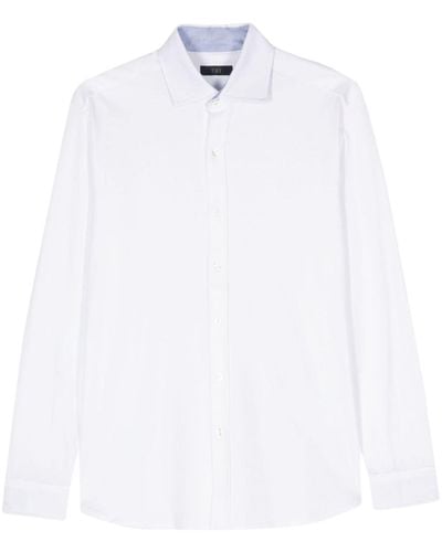 Fay Camisa con logo bordado - Blanco