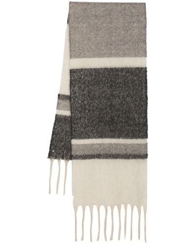 Mackintosh Striped Blanket Scarf - Gray