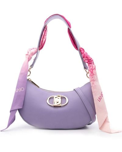 Liu Jo Scarf-embellished Shoulder Bag - Purple
