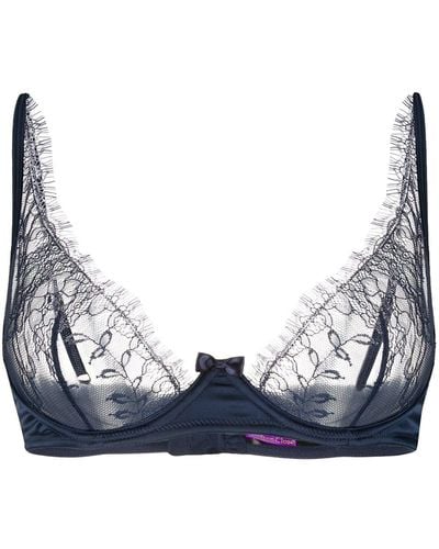 Maison Close Lace Cup Underwired Bra - Blue