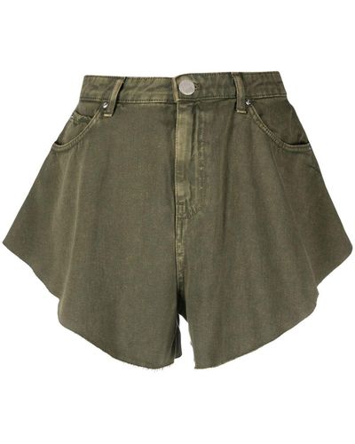 Pinko Ausgestellte High-Waist-Shorts - Grün