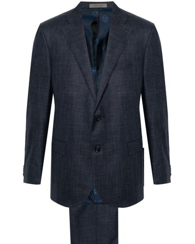 Corneliani Notch-lapels Single-breasted Suit - Blue