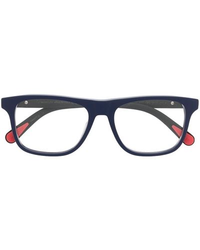 Moncler Brille mit eckigem Gestell - Blau