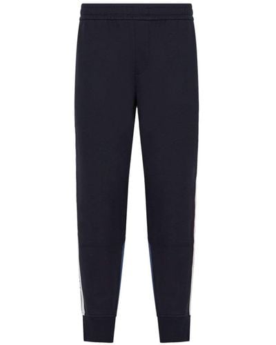 Armani Exchange Logo-print Tapered Track Trousers - Blue