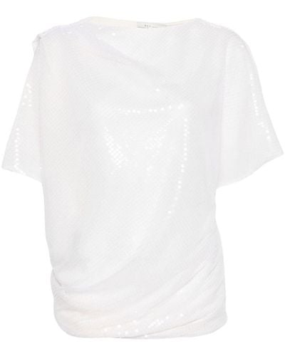 R.ev The Keziah Sequin Blouse - White