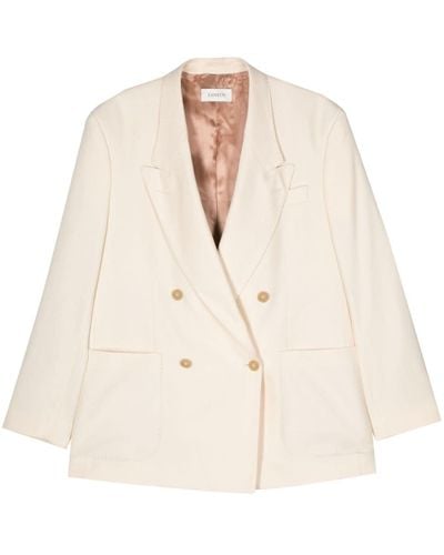 Laneus Double-breasted Blazer - Natural