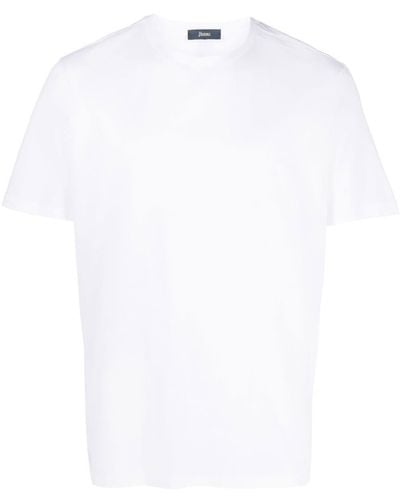 Herno T-shirt en coton à manches courtes - Blanc