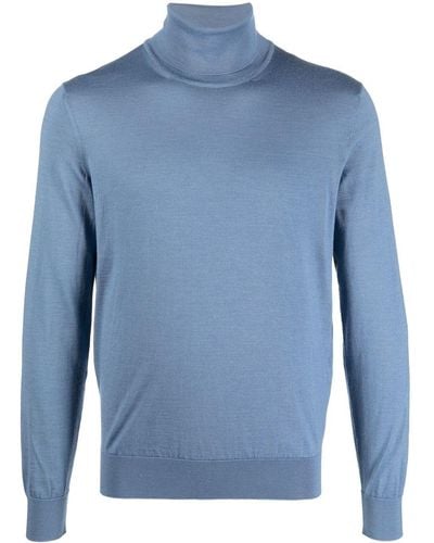 Zegna タートルネック セーター - ブルー