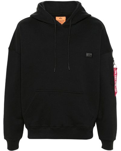 Alpha Industries Essentials cotton hoodie - Negro