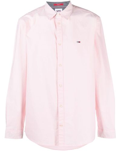 Tommy Hilfiger Katoenen Overhemd - Roze