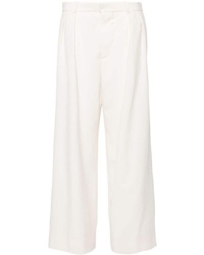 Wardrobe NYC Low-waisted Tailored Trousers - White