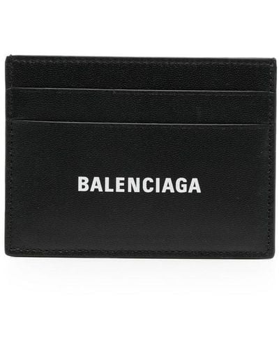 Balenciaga Cash Logo-print Card Holder - Black