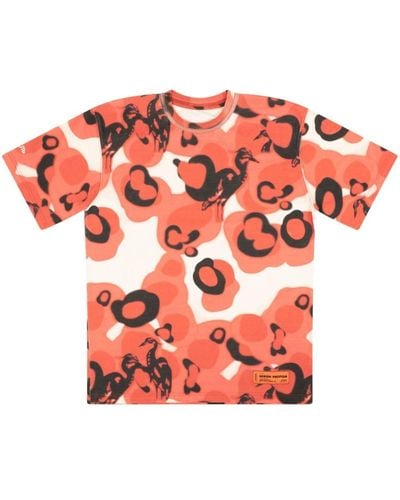 Heron Preston Camouflage-print Cotton T-shirt - Pink