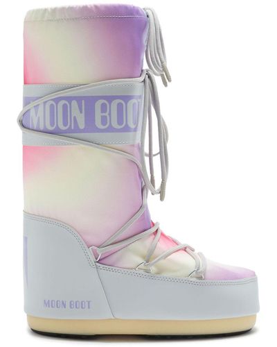 Moon Boot Icon Tie-dye Padded Boots - Grey