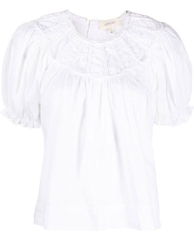 The Great The Splendour Puff-sleeve Blouse - White