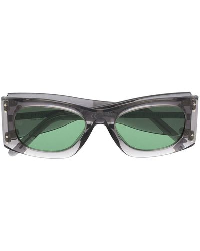 Retrosuperfuture Rectangle-frame Tinted Sunglasses - Green