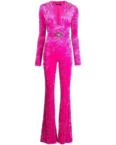 Versace Medusa Jumpsuit mit V-Ausschnitt - Pink