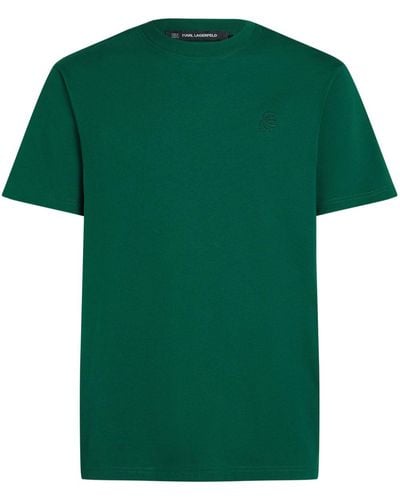 Karl Lagerfeld T-shirt Met Logoprint - Groen